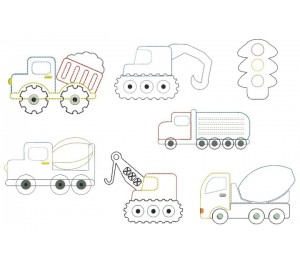 Stickdatei - Baustelle Appli